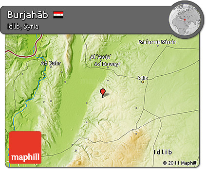 Physical 3D Map of Burjahāb