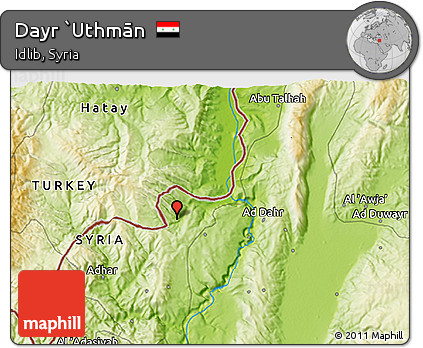 Physical 3D Map of Dayr `Uthmān