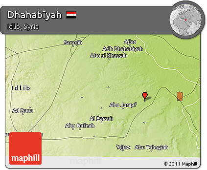 Physical 3D Map of Dhahabīyah