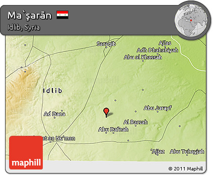 Physical 3D Map of Ma`şarān