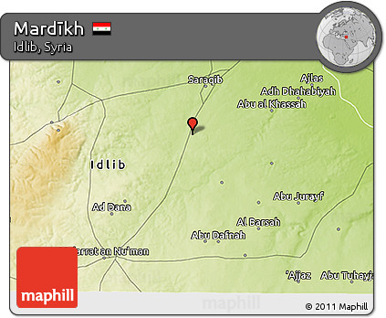 Physical 3D Map of Mardīkh