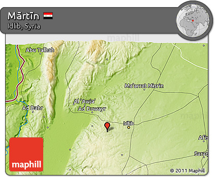 Physical 3D Map of Mārtīn