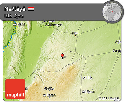 Physical 3D Map of Naḩlāyā
