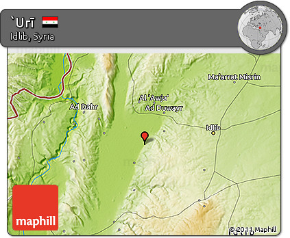 Physical 3D Map of `Urī