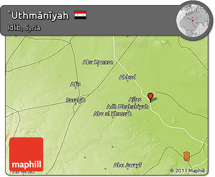 Physical 3D Map of `Uthmānīyah
