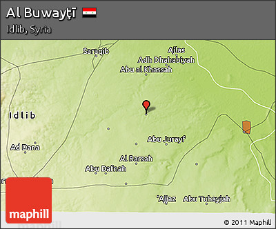 Physical 3D Map of Al Buwayţī