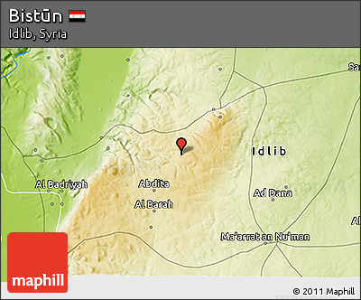 Physical 3D Map of Bistūn