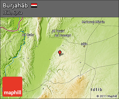 Physical 3D Map of Burjahāb