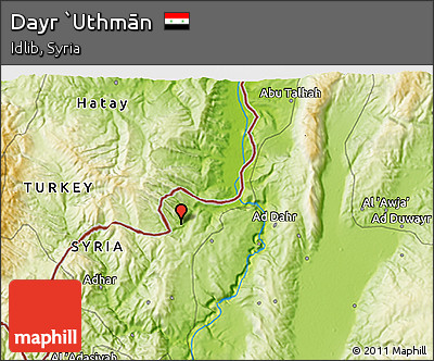 Physical 3D Map of Dayr `Uthmān