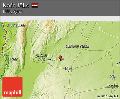 Physical 3D Map of Kafr Jālis