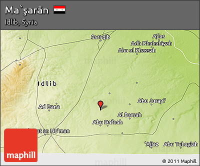 Physical 3D Map of Ma`şarān