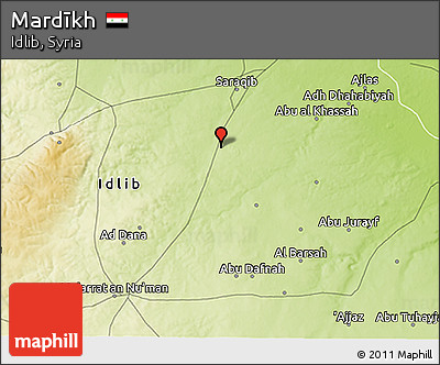Physical 3D Map of Mardīkh