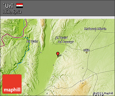 Physical 3D Map of `Urī
