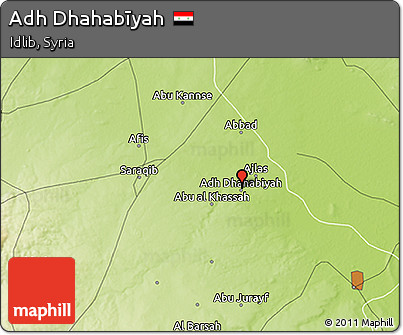 Physical 3D Map of Adh Dhahabīyah