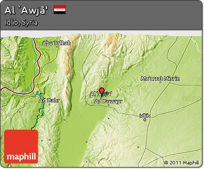 Physical 3D Map of Al `Awjā'