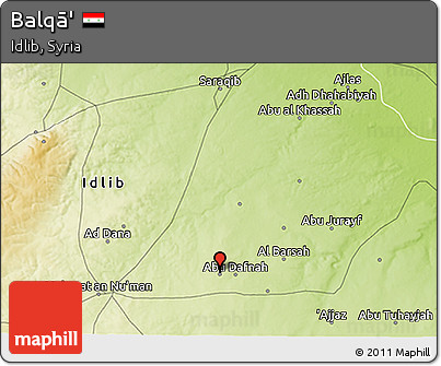 Physical 3D Map of Balqā'