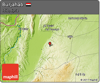 Physical 3D Map of Burjahāb