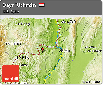Physical 3D Map of Dayr `Uthmān