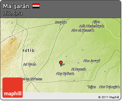 Physical 3D Map of Ma`şarān