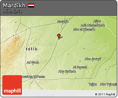 Physical 3D Map of Mardīkh