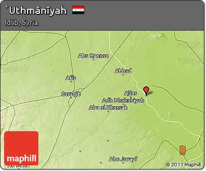Physical 3D Map of `Uthmānīyah