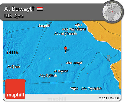 Political 3D Map of Al Buwayţī