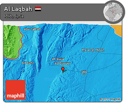 Political 3D Map of Al Laqbah