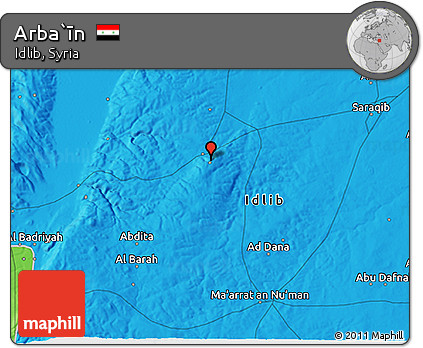 Political 3D Map of Arba`īn