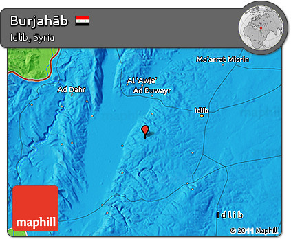 Political 3D Map of Burjahāb