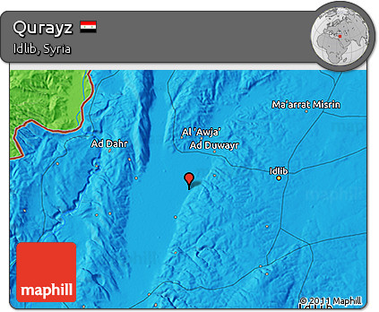 Political 3D Map of Qurayz