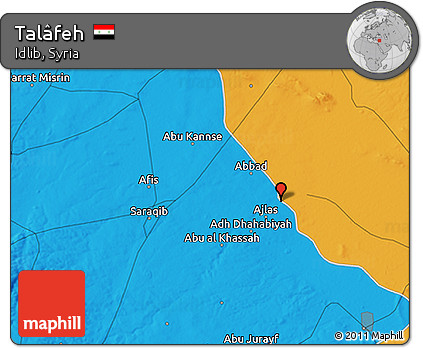 Political 3D Map of Talâfeh