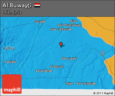 Political 3D Map of Al Buwayţī