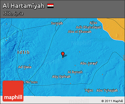 Political 3D Map of Al Hartamīyah