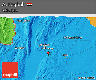Political 3D Map of Al Laqbah