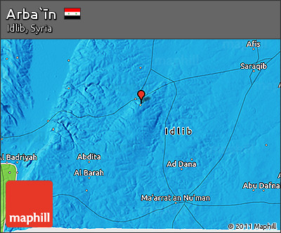 Political 3D Map of Arba`īn