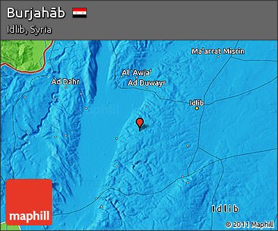 Political 3D Map of Burjahāb