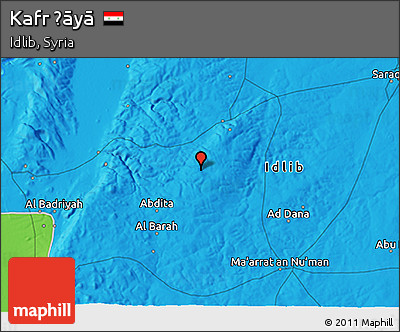 Political 3D Map of Kafr Ḩāyā