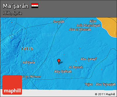 Political 3D Map of Ma`şarān