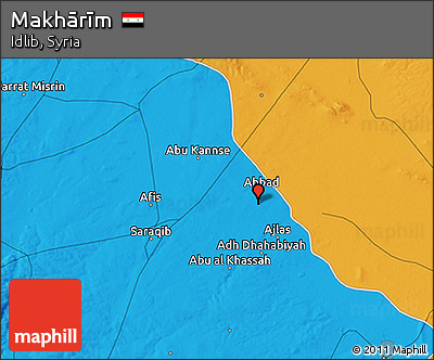 Political 3D Map of Makhārīm