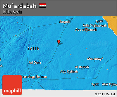 Political 3D Map of Mu`ardabah