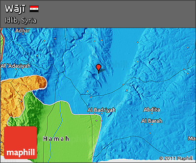 Political 3D Map of Wājī
