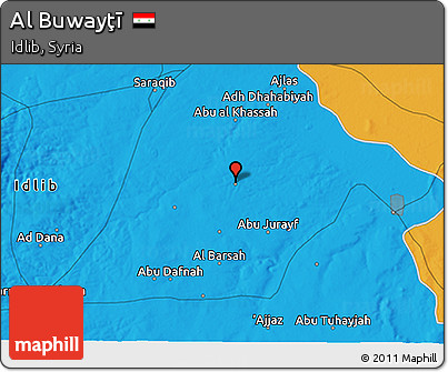Political 3D Map of Al Buwayţī