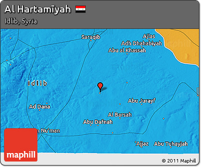 Political 3D Map of Al Hartamīyah