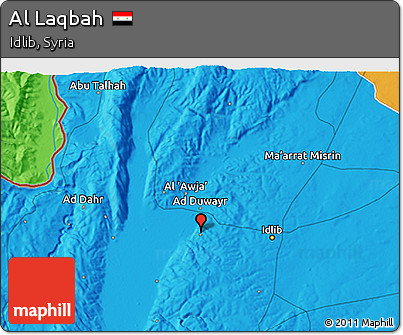 Political 3D Map of Al Laqbah