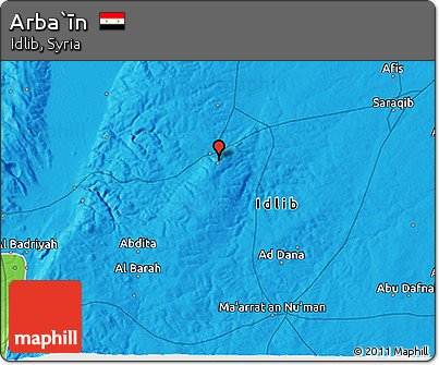 Political 3D Map of Arba`īn