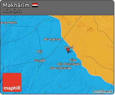 Political 3D Map of Makhārīm