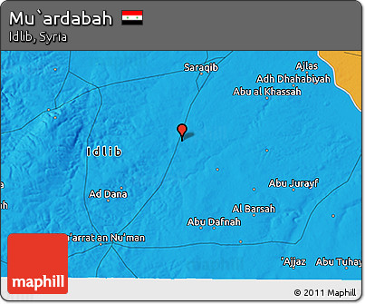 Political 3D Map of Mu`ardabah