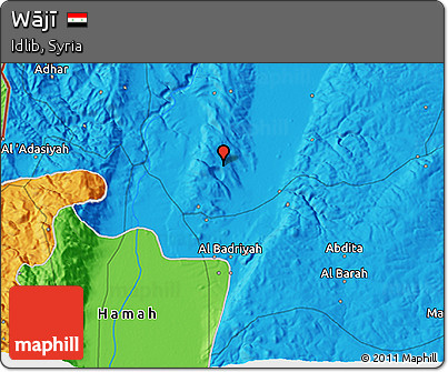 Political 3D Map of Wājī
