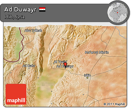 Satellite 3D Map of Ad Duwayr