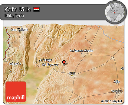 Satellite 3D Map of Kafr Jālis